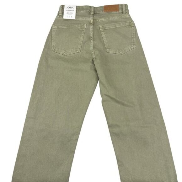 NWT ZARA High Rise Ankle Length Comfort Regular Fit Womens Jean Sz 0 - Picture 7 of 9